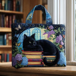 Handmade Chat Noir Bag on Books – tote bag | Atelier Tan Singapore