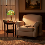 Mediterranean Table Lamp in Colorful Glass with LED – table lamp | Atelier Tan Singapore