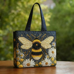 Handmade Bag with Daisies and Stars – tote bag | Atelier Tan Singapore