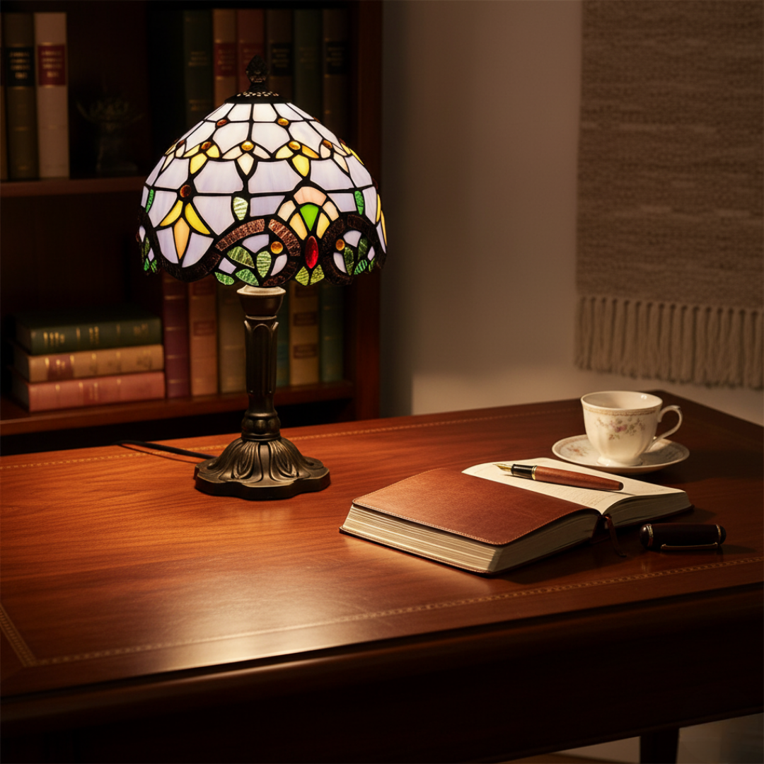 Retro Table Lamp in Colored Glass – table lamp | Atelier Tan Singapore