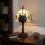 Retro Baroque Table Lamp with Black Cat – table lamp | Atelier Tan Singapore