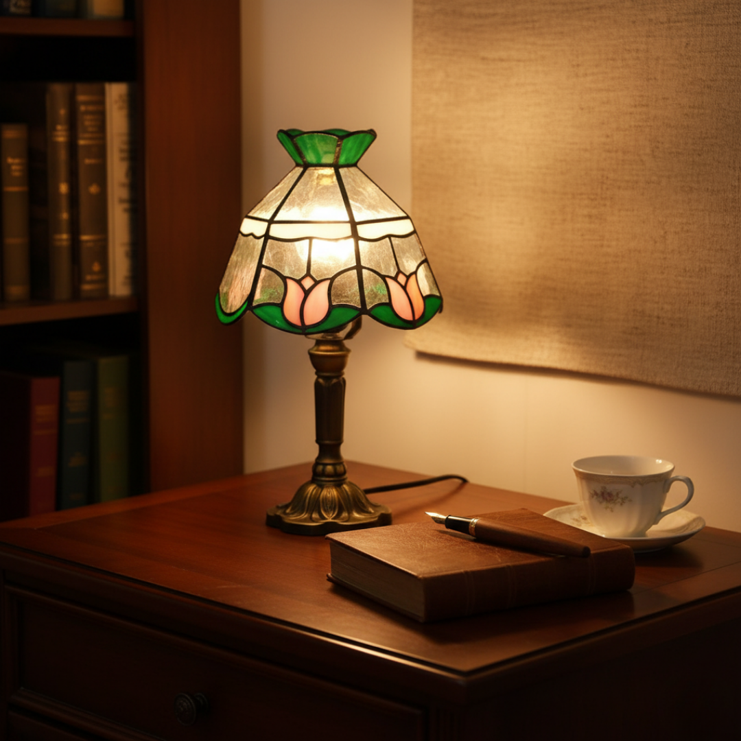 Antique Baroque Table Lamp with LED – table lamp | Atelier Tan Singapore