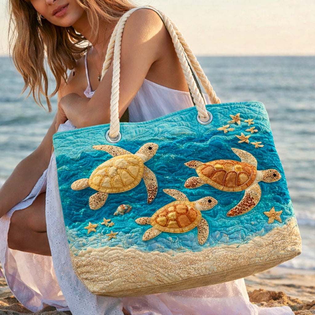 Handmade Beach Bag | Golden Turtle Coast – beach bag | Atelier Tan Singapore