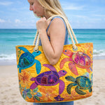Handmade Beach Bag | Coral Turtle Dreams – beach bag | Atelier Tan Singapore