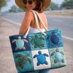 Handmade Beach Bag | Blue Turtle – beach bag | Atelier Tan Singapore