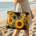 Handmade Beach Bag | Sunflower – beach bag | Atelier Tan Singapore
