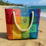 Handmade Beach Bag | Paw Print Patch – beach bag | Atelier Tan Singapore