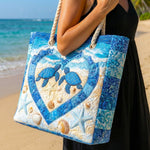 Handmade Beach Bag | Turtle Serenity – beach bag | Atelier Tan Singapore