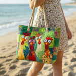Handmade Beach Bag | Funky Chicken – beach bag | Atelier Tan Singapore