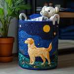 Golden Dog Charm | Handmade Laundry Basket – laundry basket | Atelier Tan Singapore