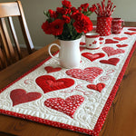 Quilted Table Runner - Warm Hearts – table runner | Atelier Tan Singapore